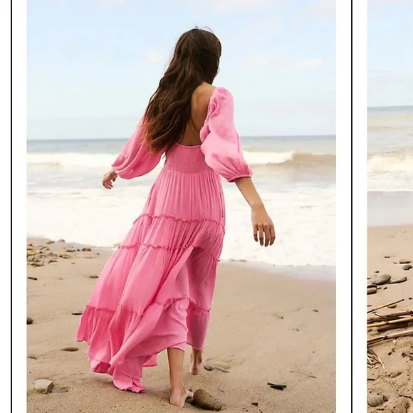 FREE PEOPLE
You're A Jewel Maxi pink rare spring boho casual resort revolve $148 - Picture 7 of 14